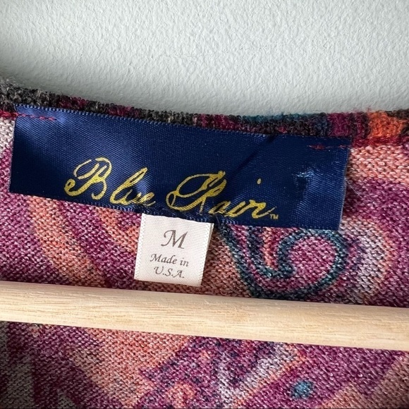 Blue Rain Paisley Long-Sleeve Dress - Picture 5 of 8